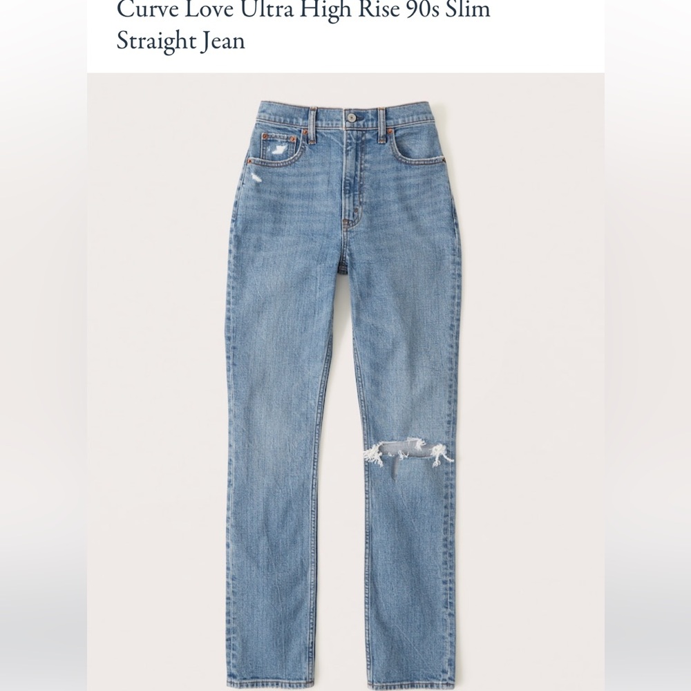 Abercrombie curve love ultra high rise 90s slim straight jeans